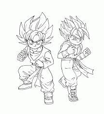 Gotenks, one of the most powerful characters created by the fusion between son goten and trunks coloring page. Dragon Ball Z Gotenks Coloring Page Coloring Home