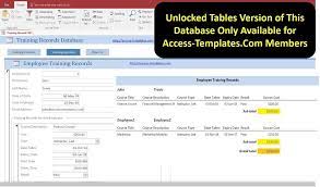 Access database employee training plan and record templates features. Access Database Employee Training Plan And Record Templates Employee Training Access Database Training Plan