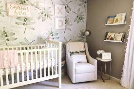 Most Viewed Nurseries Of 2018 Project Nursery Tropical Nursery Pink And Green Nursery Baby Girl Room