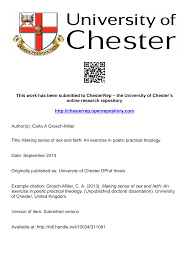 This work has been submitted to ChesterRep – the University of Chesters  online research repository http:chesterrep.open