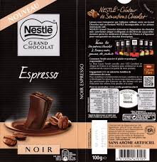 Nestle Grand Chocolat Espresso Tablette De Choc Cocoa Espresso Nestle
