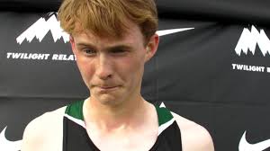 Alex Martin from Summit won the 3,000 meters at the 2015 Nike Jesuit  Twilight Relays