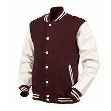 Angel Cola Maroon White Varsity Cotton Synthetic Leather Baseball Letterman Jacket Small Roupas Camisa Terceirao Moda