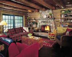 Open Shelves Cabin Living Room Living Room Decor Country Cabin Living