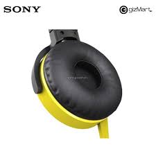 La superbe technologie beat response control améliore les sons basses fréquences et les coussinets rembourrés vous. Sony Extra Bass Mdr Xb450ap On Ear Headphones With Mic Yellow Gizmart My Gadgets Ict Products