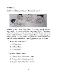 Each question in this paper is followed by three or four possible answers. Contoh Mid Year Exam Tahun 2 Bahasa Inggeris