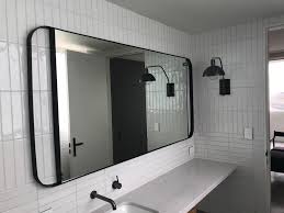 We've researched the best options so that the mirror hangs down off of a black metal rail and you can choose from a range of frame. Custom Steel Framed Mirrors Sydney Metal Framed Wall Mirrors