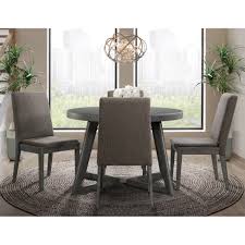 The design of the table legs on this set is particularly nice if you're the type of person who wants some legroom underneath the center of the table, as most other circular teak. Elements Cross Contemporary 5 Piece Dining Set Royal Furniture Dining 5 Piece Sets