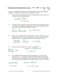 The ideal gas equation will only give correct values if the temperature in expressed in degrees celcius. Https Www Npsd K12 Nj Us Cms Lib04 Nj01001216 Centricity Domain 474 Gas 20laws 20review 20ws 20answers Pdf