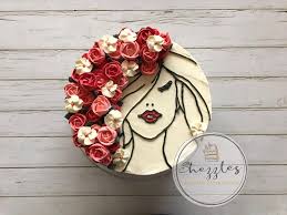 Download Cakes And Pastries Floral Lady Buttercream Cake Shezzles