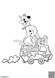 Coloring team of mystery machine in a staircase picture. Scooby Doo And Mystery Machine Coloring Pages Scooby Doo Coloring Pages Colorings Cc