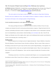 Pdf Illegal Online Filesharing Some Legal Issues