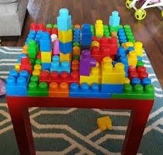Diy Mega Blocks Play Table Toddler Play Table Kids Storage Diy Building For Kids