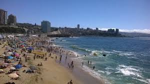 Playa Caleta Abarca Vina Del Mar Chile 2015 Beach Outdoor Water