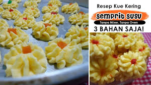 Kue ini cocok untuk sajian lebaran. Resep Kue Kering Termudah Tanpa Telur Semprit Susu 3 Bahan Youtube
