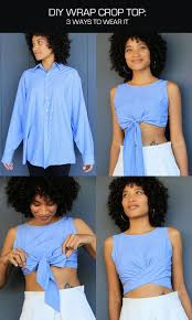 Lift the front of the bottom edge and use the scissors to cut again the peak on the back of the shirt. Creative Diy Tutorials To Turn On Your Old T Shirt Into A Modern Summer Crop Top All For Fashion Design