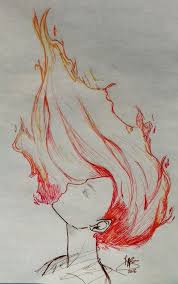 First drawing is a small campfire that i made only by pencil and the second is a symbolic fire or symbolic flame drawing in color. Fire Hair Cool Art Drawings Cool Drawings Drawings