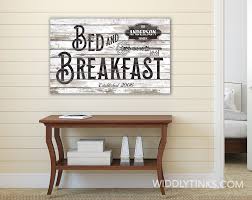 Used these signs on my bedroom doors and they are fantastic. Bed And Breakfast Sign Rustic Farmhouse Wall Decor Name Established Sign Personalized Guest Bedroom Wall Art Vintage Custom Guest Room Signs Wall Hangings Home Living Vadel Com