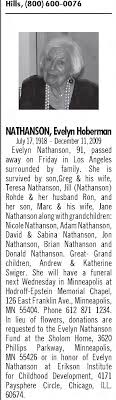 Obituary for Evelyn NATHANSON Hoberman, 1918-2009 (Aged 91)