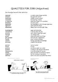 The adjectives enough and too are not interchangeable. Adjectives For Jobs English Esl Worksheets For Distance Learning And Physical Classrooms