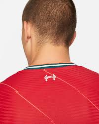 The sleeve cuffs are bright red. Liverpool F C 2021 22 Match Home Men S Nike Dri Fit Adv Football Shirt Nike Lu