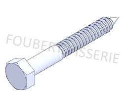 Pertinence prix croissant prix décroissant. Vis A Bois Tete Hexagonale Tirefond Din 571 Www Foubert Visserie Com
