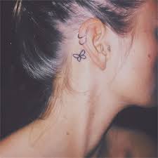 23 Mini Butterfly Tattoos Design Behind Ear Tattoos Back Ear Tattoo Small Tattoos