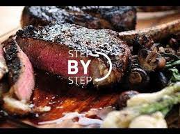 Using your hands, rub in the seasonings. Ribeye Steak Recipe Ribeye Steak With Red Wine Vinegar Reduction Ribeye Cast Iron Youtube