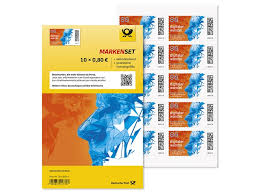 Manche briefmarken wurden früher so hergestellt, dass einweichen die briefmarke ruinieren würde. Markenset Digitaler Wandel Briefmarke Zu 0 80 10er Set Shop Deutsche Post