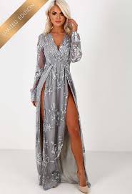 Black And Silver Gown With Sleeves Limited Edition Everlasting Silver Sequin Long Sleeve Maxi Dress Long Sleeve Black Sequin Dress Long Sleeve Sequin Dress Cheap Maxi Dresses