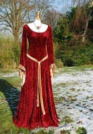 Red And Gold Medieval Dress Medieval Gown Medieval Dress Dresses