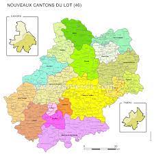 The following is a list of the 313 communes of the lot department of france. Carte Des Nouveaux Cantons Du Lot Avec Villes Et Communes