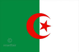 Algerian Flag Flash Vector Drawing