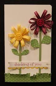 The ribbon cards come in different sizes, i use the smallest size for my skinny ribbons and the larger sizes for my ribbons that are over 7/8″ wide. Ribbon Card Ribbon Cards Flower Cards Cards Handmade