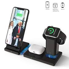 Pal Sam Wireless Charger 3 In 1 Wireless Charging Station For Apple Watch Airpods Pro D In 2020 Phone Charging Stations Wireless Charger Cell Phone Charging Station
