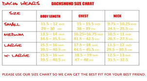 Size Chart On How To Measure Your Dachshund Dachshund