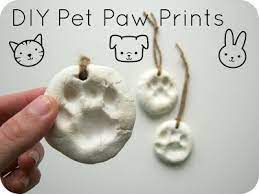 Diy Pet Paw Print Ornaments Paw Print Ornament Diy Stuffed Animals Pet Paw Print
