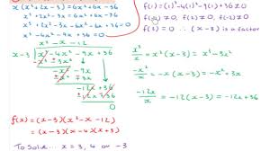 In other words, it is both a polynomial function of degree three, and a real function. Howto How To Factorise A Cubic Equation
