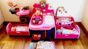 Baby House Large Nursery Center Baby Born And Baby Annabell Baby Dolls Care Routine Pretend Play Youtube