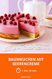 Baumkuchen Mit Beerencreme Rezept Kuchen Lebensmittel Essen Beeren