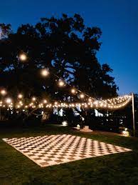 Chic Jacksonville Garden Wedding Dance Floor Wedding Dance Floor Lighting Outdoor Dance Floors