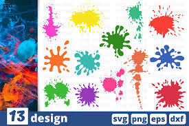 Download 13 Paint Splatters Design Bundle Graphic By Svgocean Creative Fabrica PSD Mockup Templates