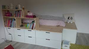 Platform Bed Made With Ikea Nordli Furniture Just Have To Make 2 Steps Pritsche Ikea Ikea Bett Hack