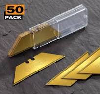 Amazon.com: M MEEPO 50-Pack Utility Knife Blades, Titanium Fully Plated,  Durable SK-2 Razor Blades for Utility Knife Box Cutter, Never Rust, Extra  ...