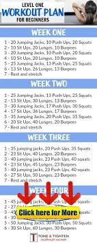 4 Week Beginner S Workout Plan Level One Workoutplan Workout Diet Fitn Workout Plan For Beginners Weight Training For Beginners Weight Training Plan