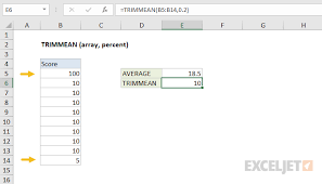 How To Use The Excel Trimmean Function Exceljet