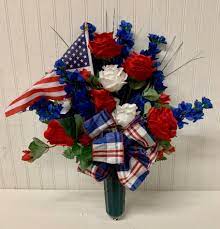 They served their country with honor and pride, which is how they should be remembered. Artificial Cemetery Cone Red White Blue In Easton Md Robins Nest Floral And Garden Center