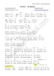 Not Angka Perfect Ed Sheeran Pianika Not Musik Lirik Lagu