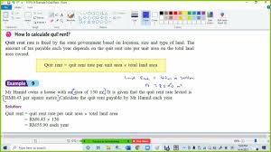 Alienated land constitutes any leased land owned by the government, or any land formerly owned by the government. 15 F5 C4 Example 9 Quit Rent Youtube