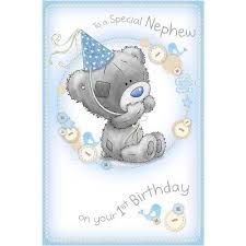1st Birthday Wishes For Baby Boy Nephew Tatty Teddy Greeting Cards Google Search Bear Card Nephew Birthday Tatty Teddy